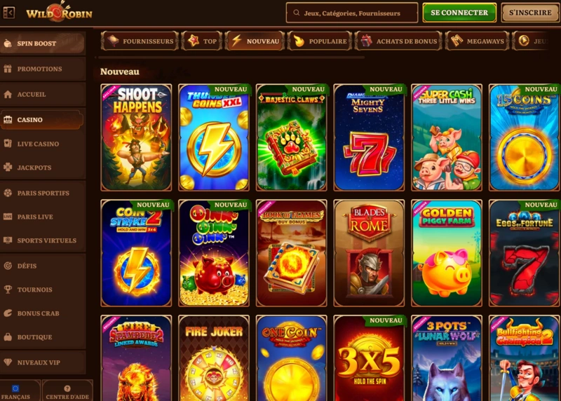 wildrobin games page